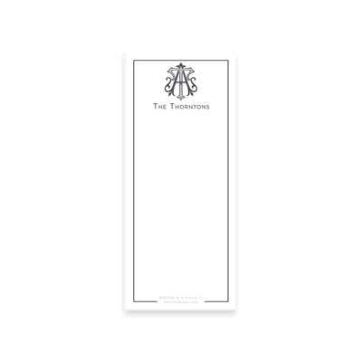 Two-Letter Intertwine Striped Notepad