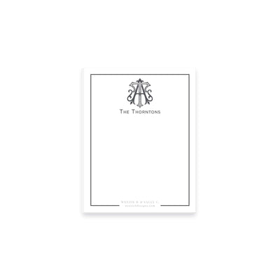 Two-Letter Intertwine Striped Notepad