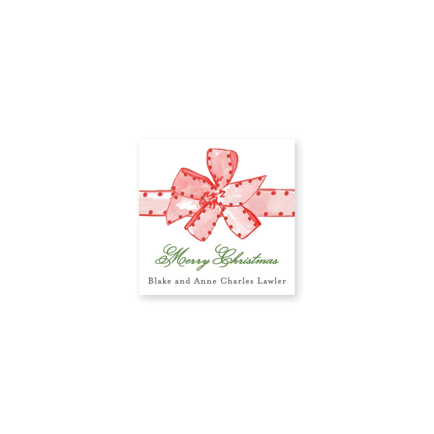 Pom Pom Bow Christmas Stickers