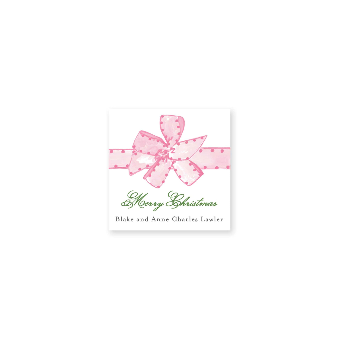 Pom Pom Bow Christmas Stickers