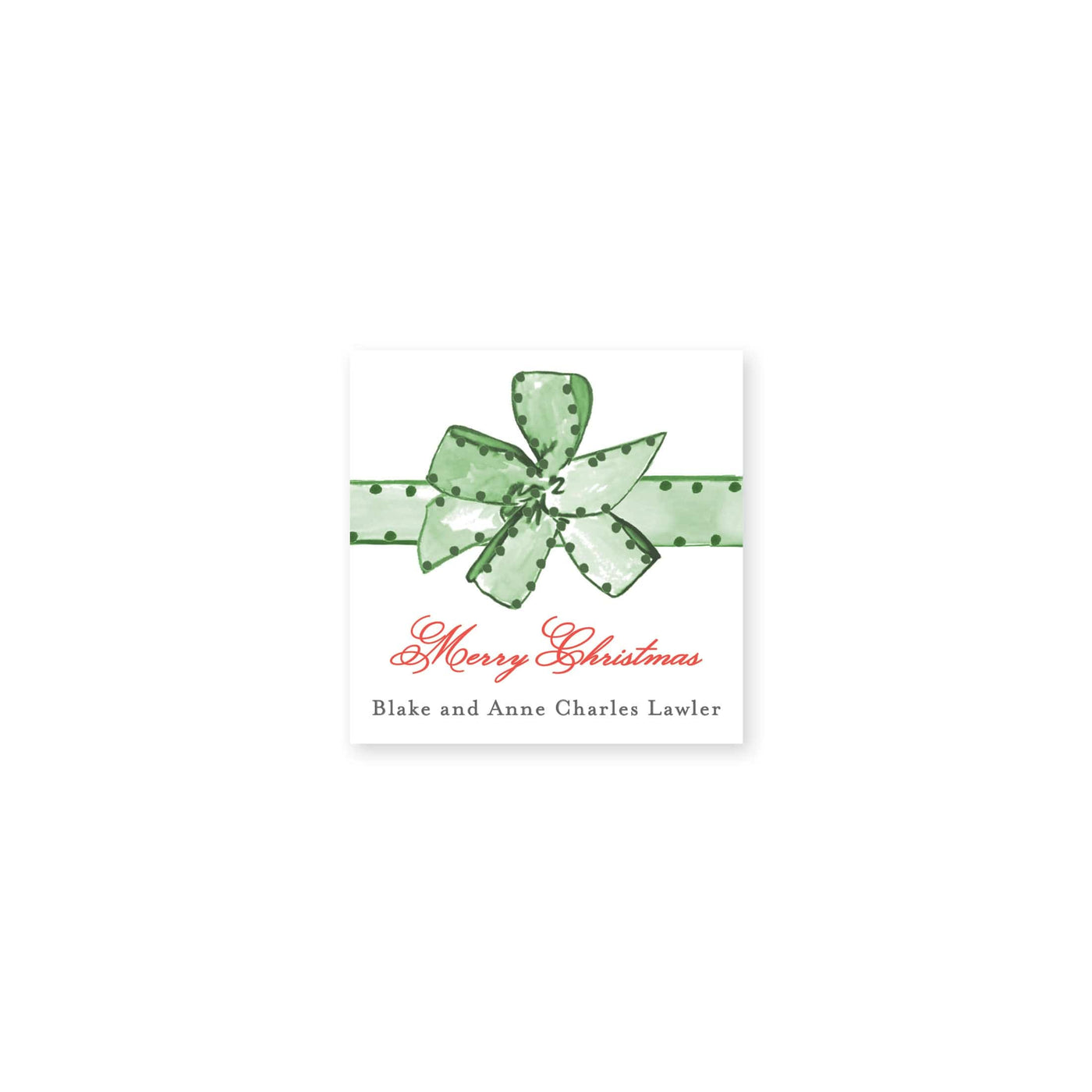 Pom Pom Bow Christmas Stickers