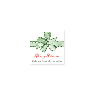 Pom Pom Bow Christmas Stickers