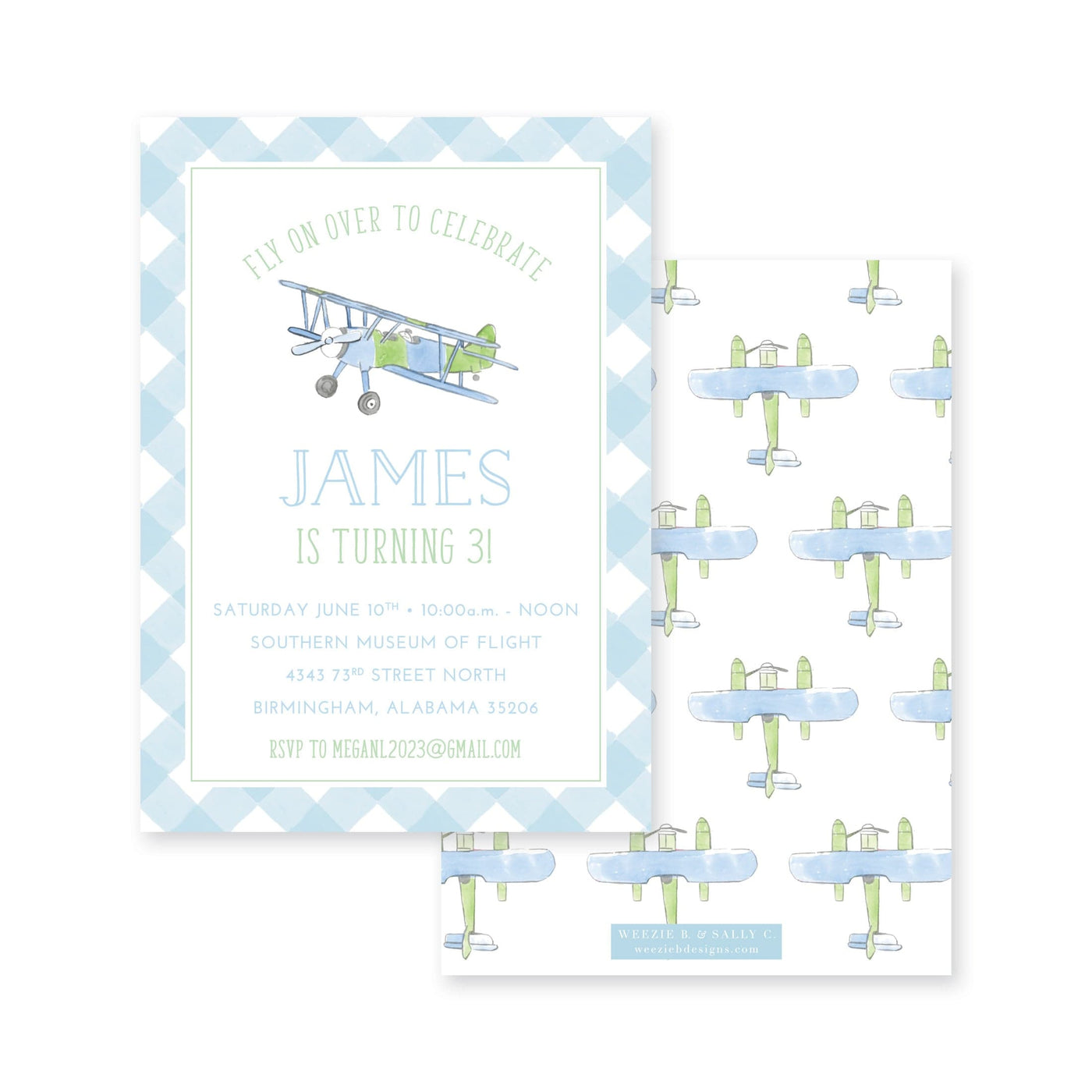 Biplane Airplane Birthday