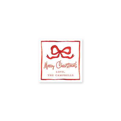 Bouncing Bows Christmas Gift Stickers