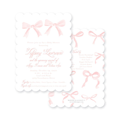 Bows In Watercolor Baby Shower