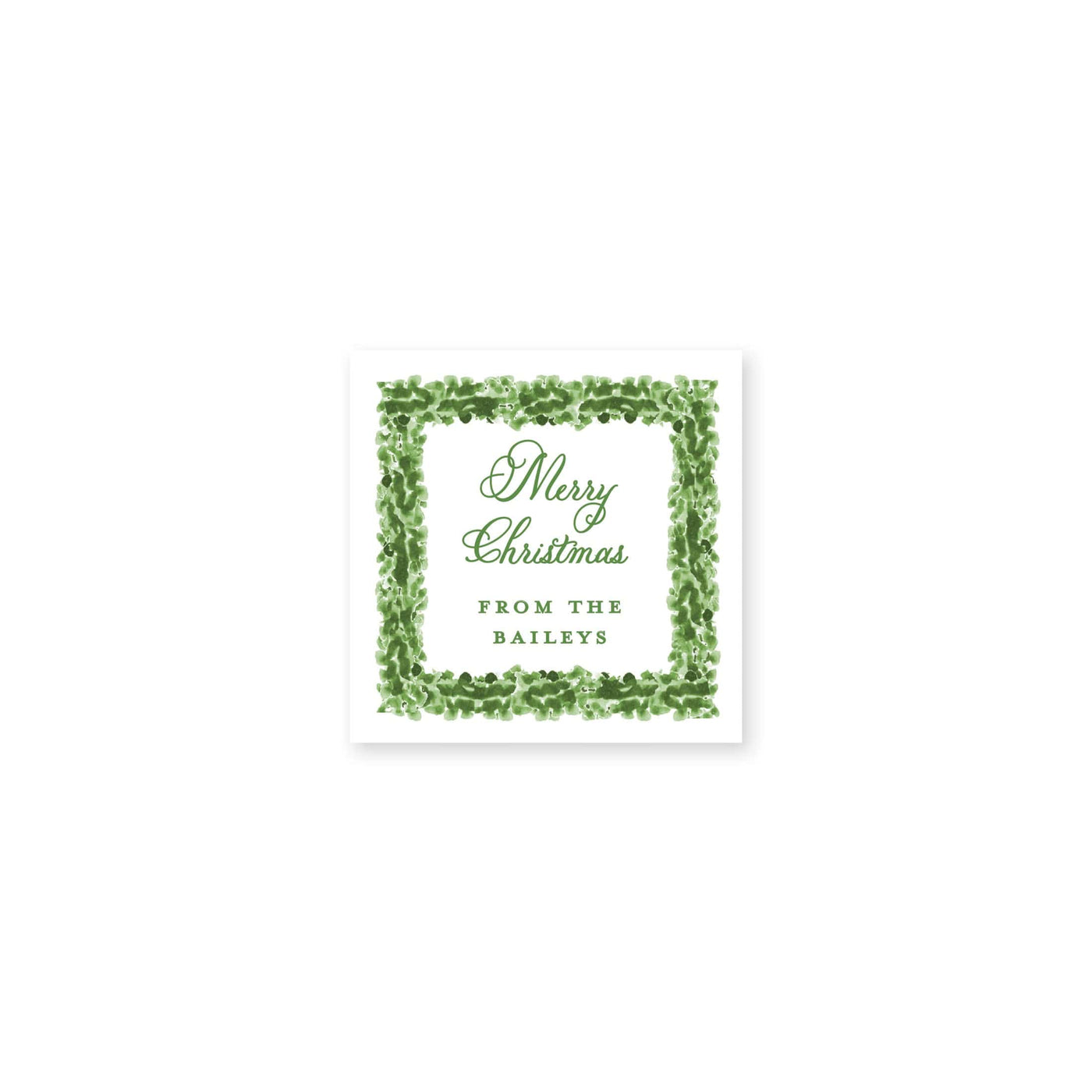 Boxwood Stripes Christmas Gift Stickers