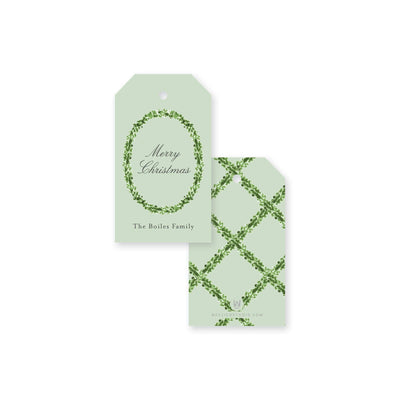 Timeless Boxwood Christmas Gift Tag