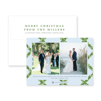 Timeless Boxwood Horizontal Christmas Card