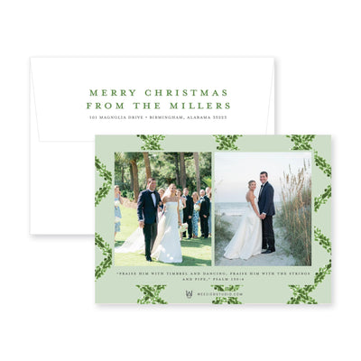 Timeless Boxwood Horizontal Christmas Card