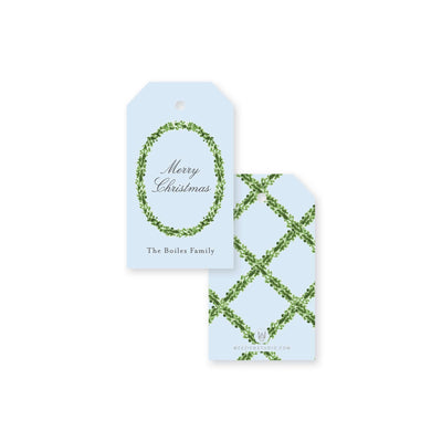 Timeless Boxwood Christmas Gift Tag