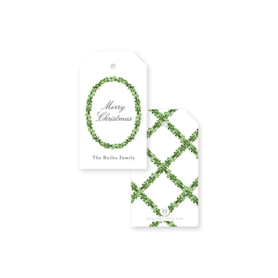 Timeless Boxwood Christmas Gift Tag