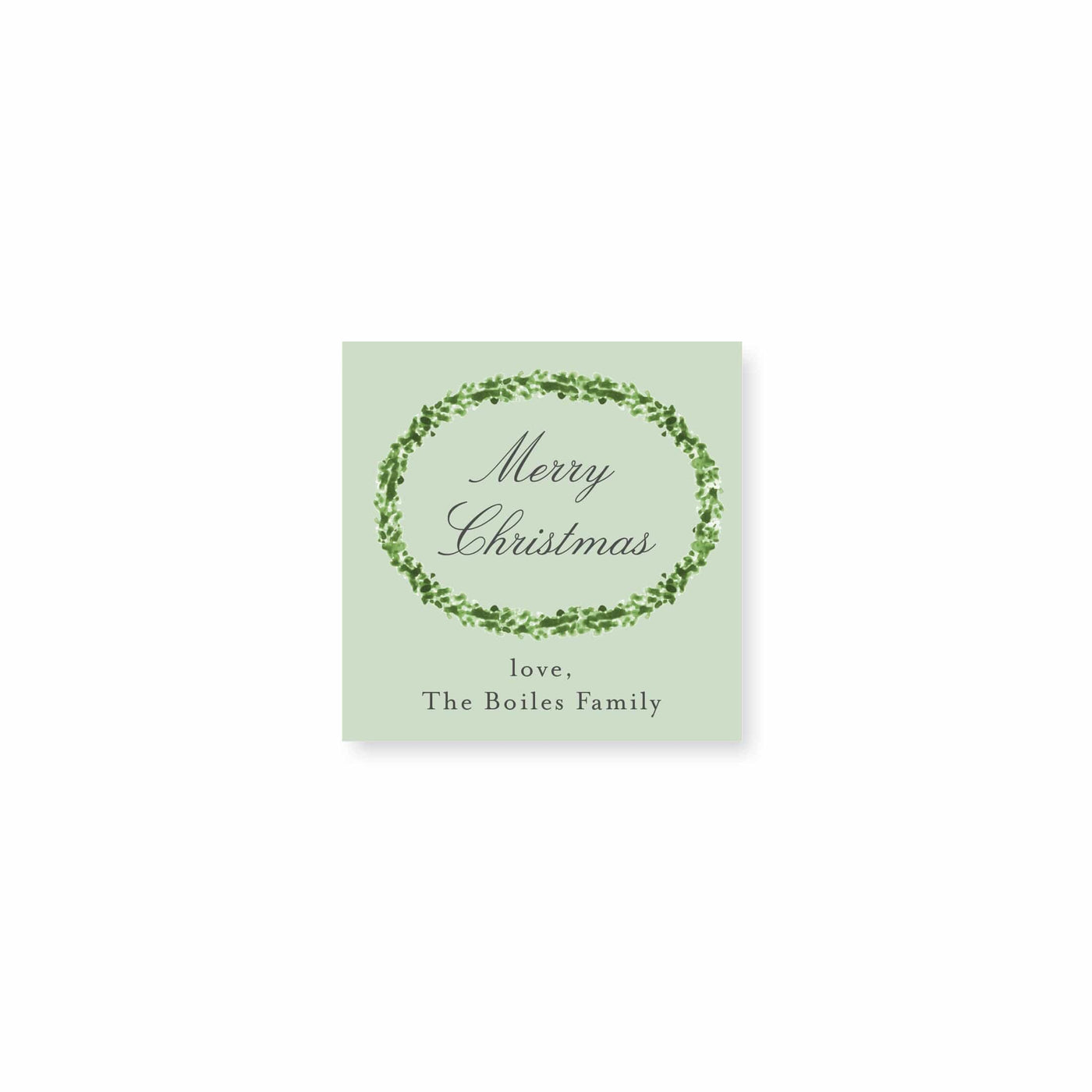 Timeless Boxwood Christmas Gift Stickers