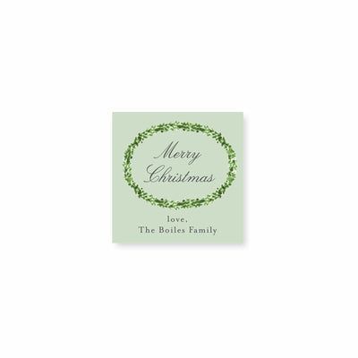 Timeless Boxwood Christmas Gift Stickers