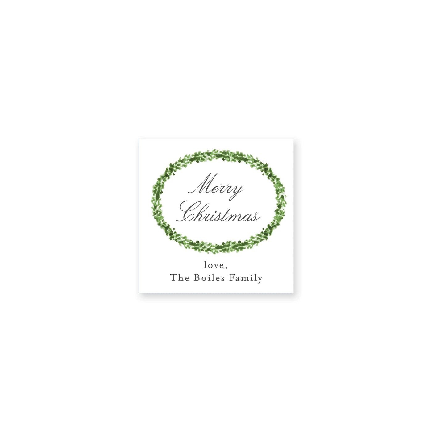 Timeless Boxwood Christmas Gift Stickers