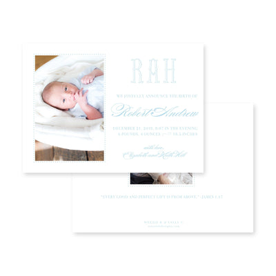 Classic Horizontal Birth Announcement