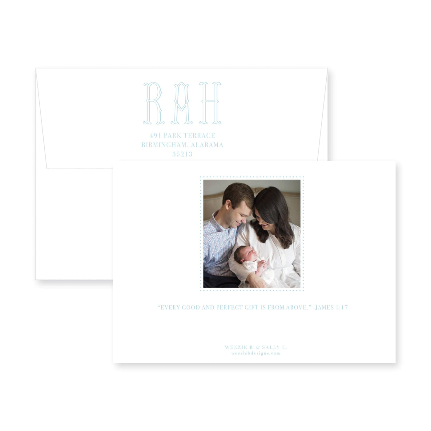 Classic Horizontal Birth Announcement