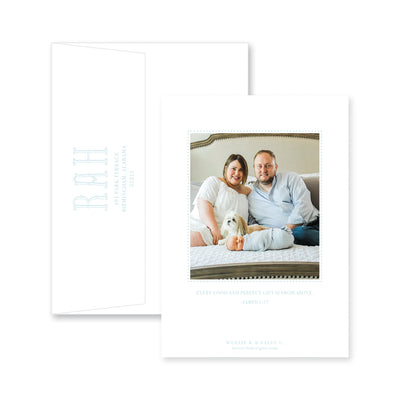 Classic Vertical Birth Announcement