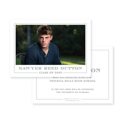 Double Border Horizontal Graduation Announcement