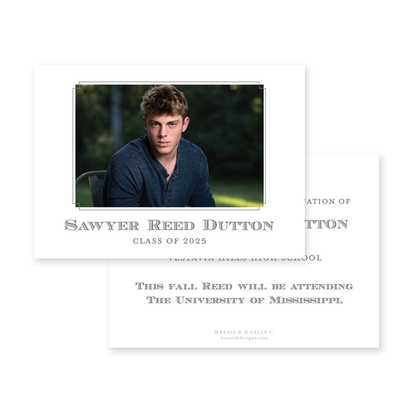 Formal Border Horizontal Graduation Announcement