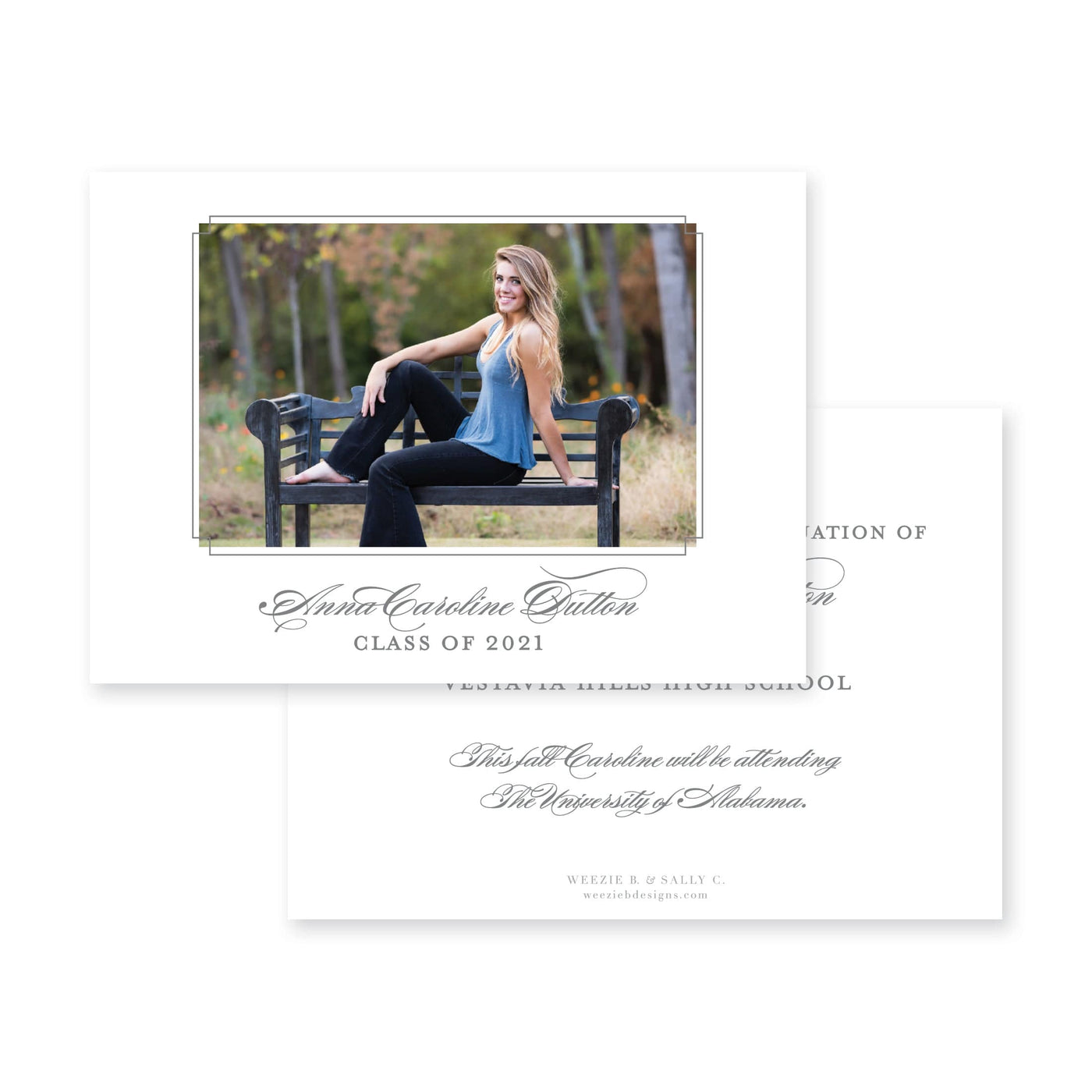 Formal Border Horizontal Graduation Announcement