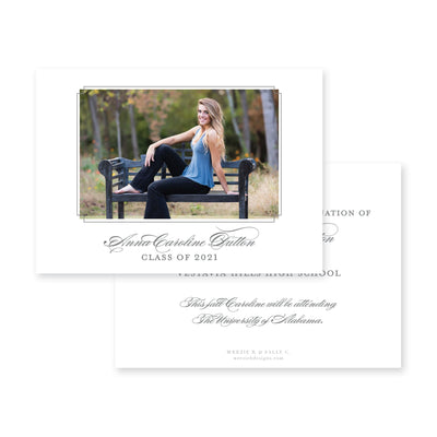 Formal Border Horizontal Graduation Announcement