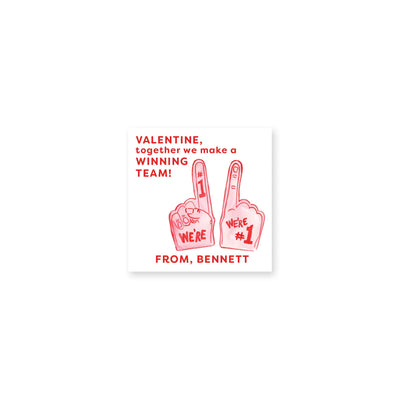 We're Number One Foam Finger Valentine