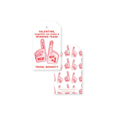 We're Number One Foam Finger Valentine