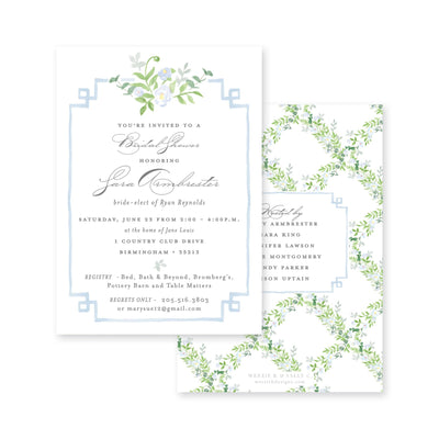 Floral Trellis with Eucalyptus Bridal Shower