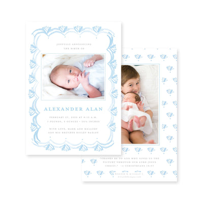 French Border Birth Announcement