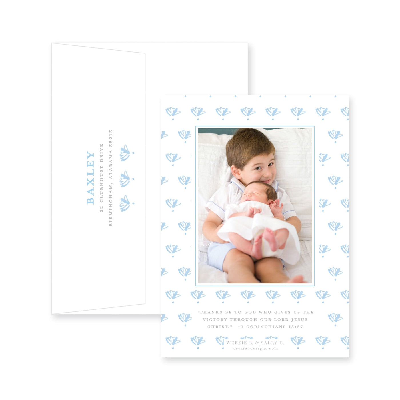 French Border Birth Announcement