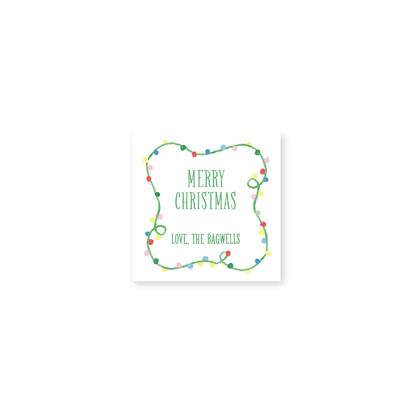Cheery Christmas Lights Christmas Gift Stickers