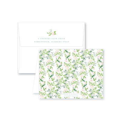 Floral Garden Folded Note Card