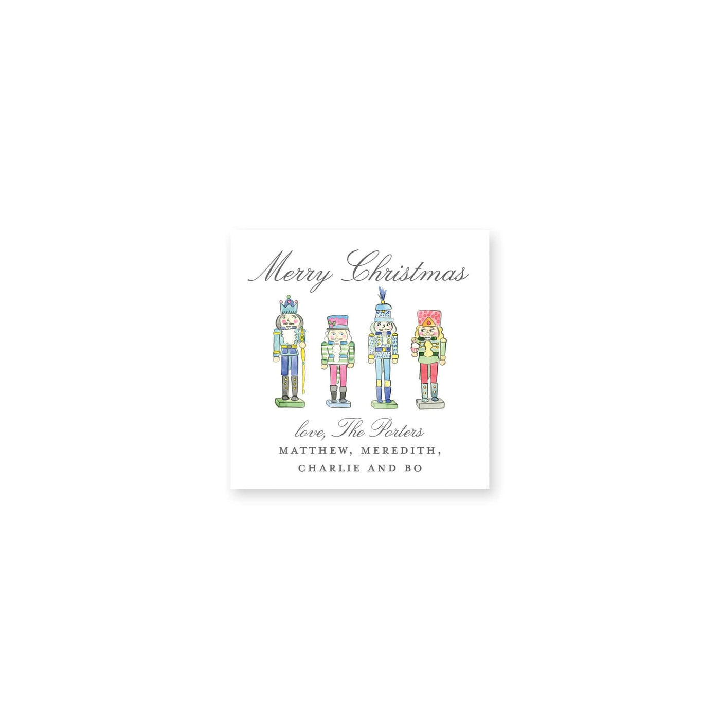 Ornate Nutcrackers Christmas Gift Stickers