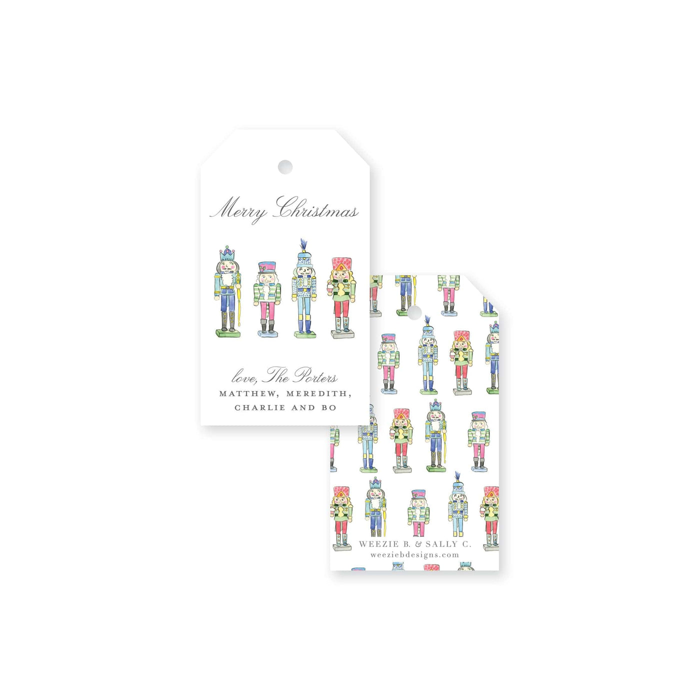 Ornate Nutcrackers Christmas Gift Tag