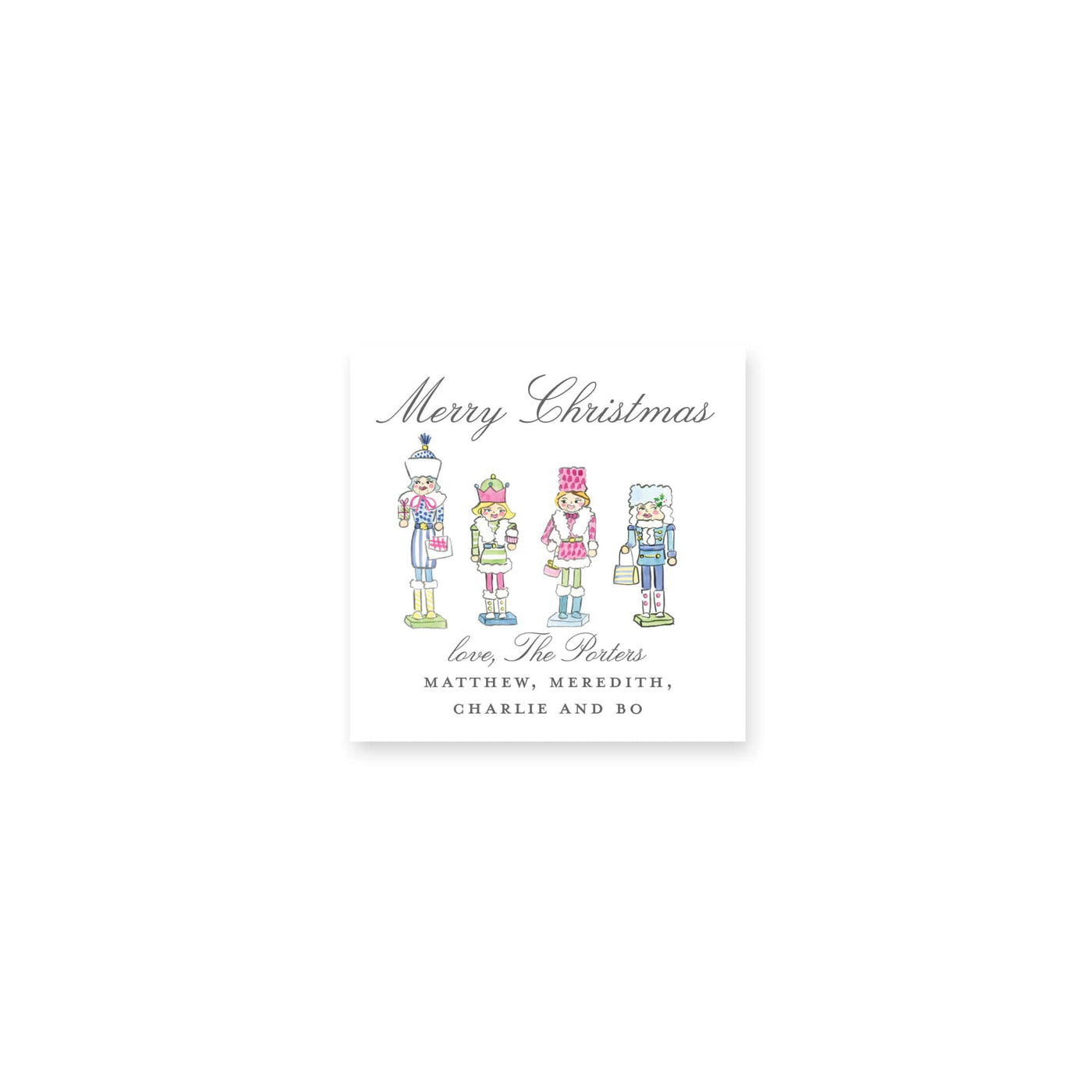 Ornate Nutcrackers Girls Christmas Gift Stickers