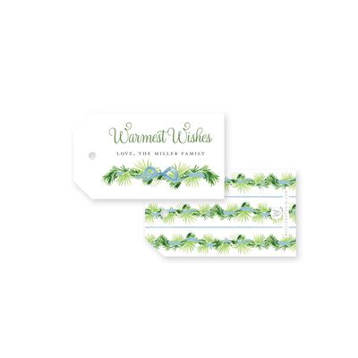Palm Trellis Christmas Gift Tag