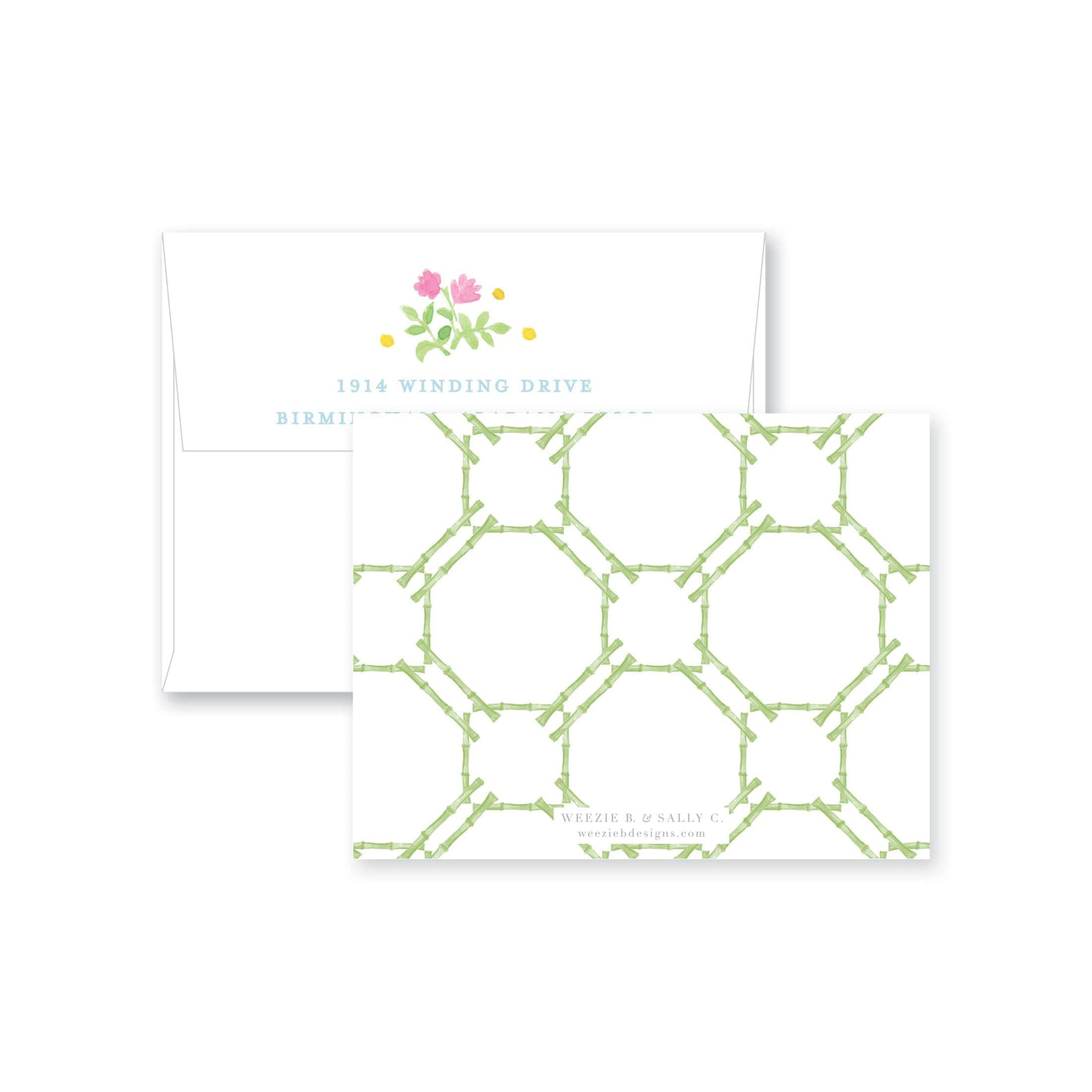 Palm Trellis Flat Note Card