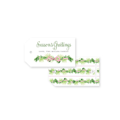 Palm Trellis Christmas Gift Tag