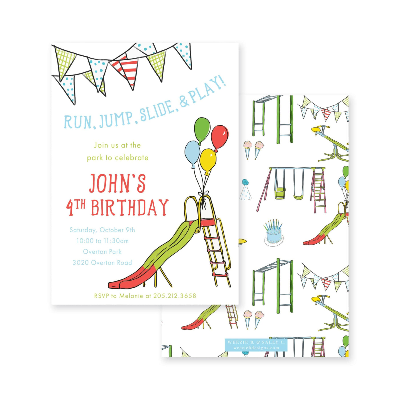 Celebrate at the Park Playground Birthday