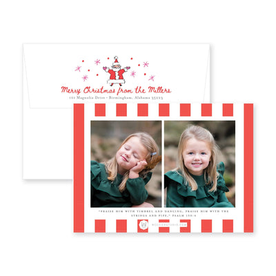 Jolly Santa Horizontal Christmas Card