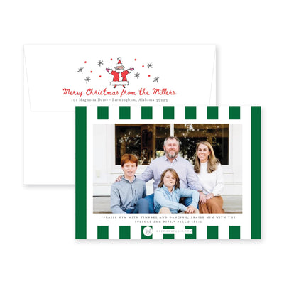 Jolly Santa Horizontal Christmas Card