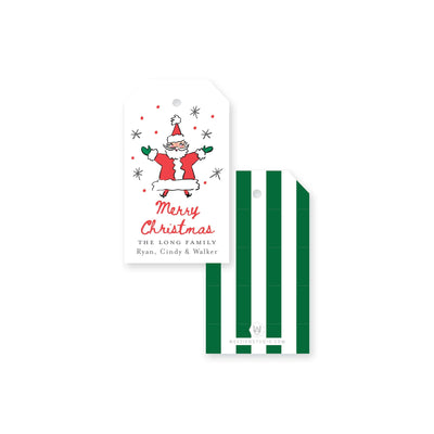 Jolly Santa Christmas Gift Tag