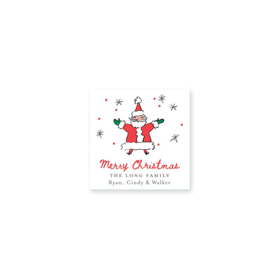 Jolly Santa Christmas Gift Stickers