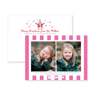 Jolly Santa Horizontal Christmas Card