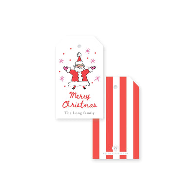 Jolly Santa Christmas Gift Tag