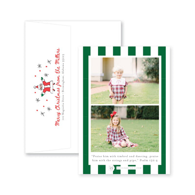 Jolly Santa Vertical Christmas Card