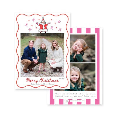 Jolly Santa Vertical Christmas Card