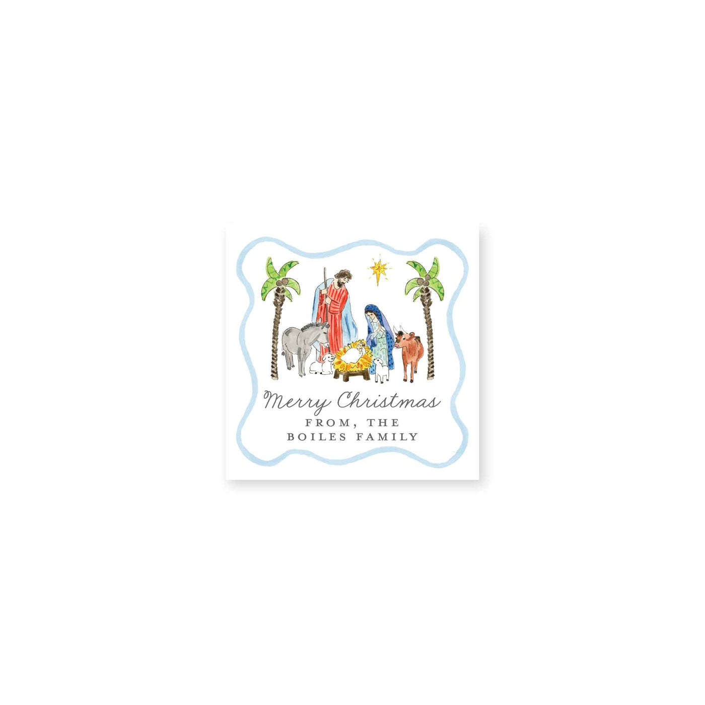 Holy Family Nativity Christmas Gift Stickers