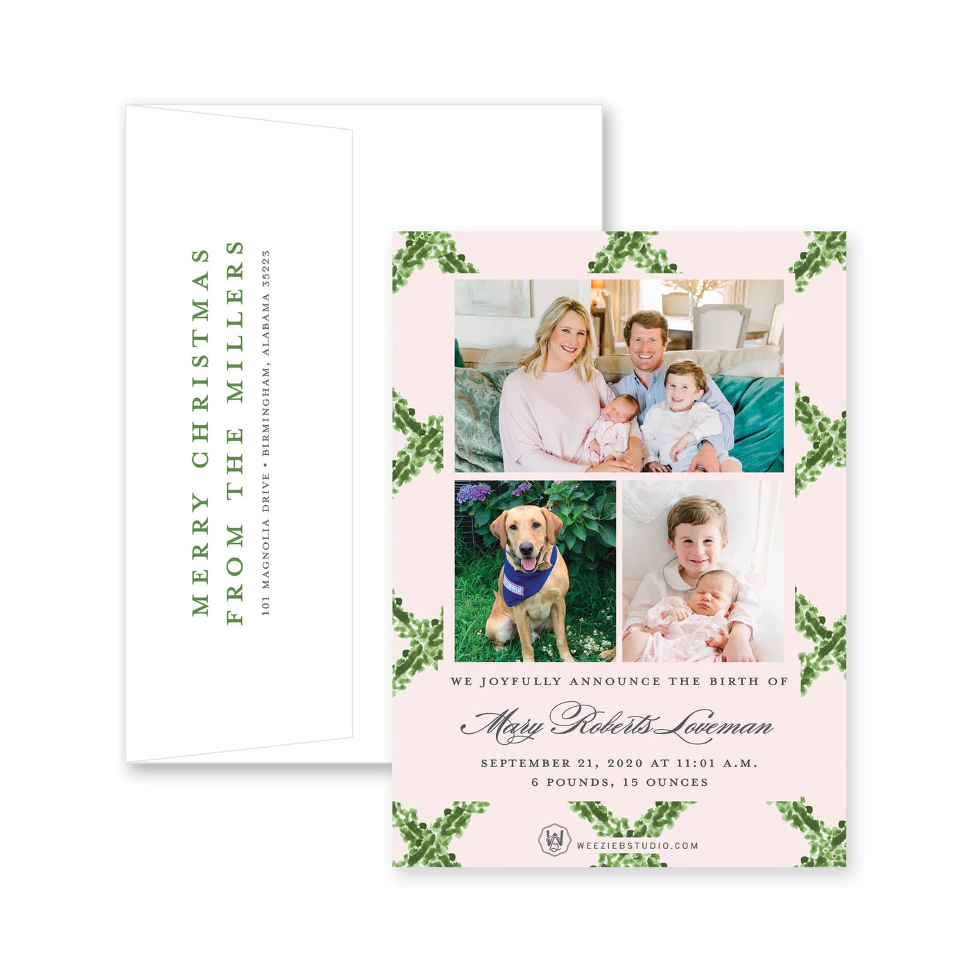 Timeless Announcement Christmas Card