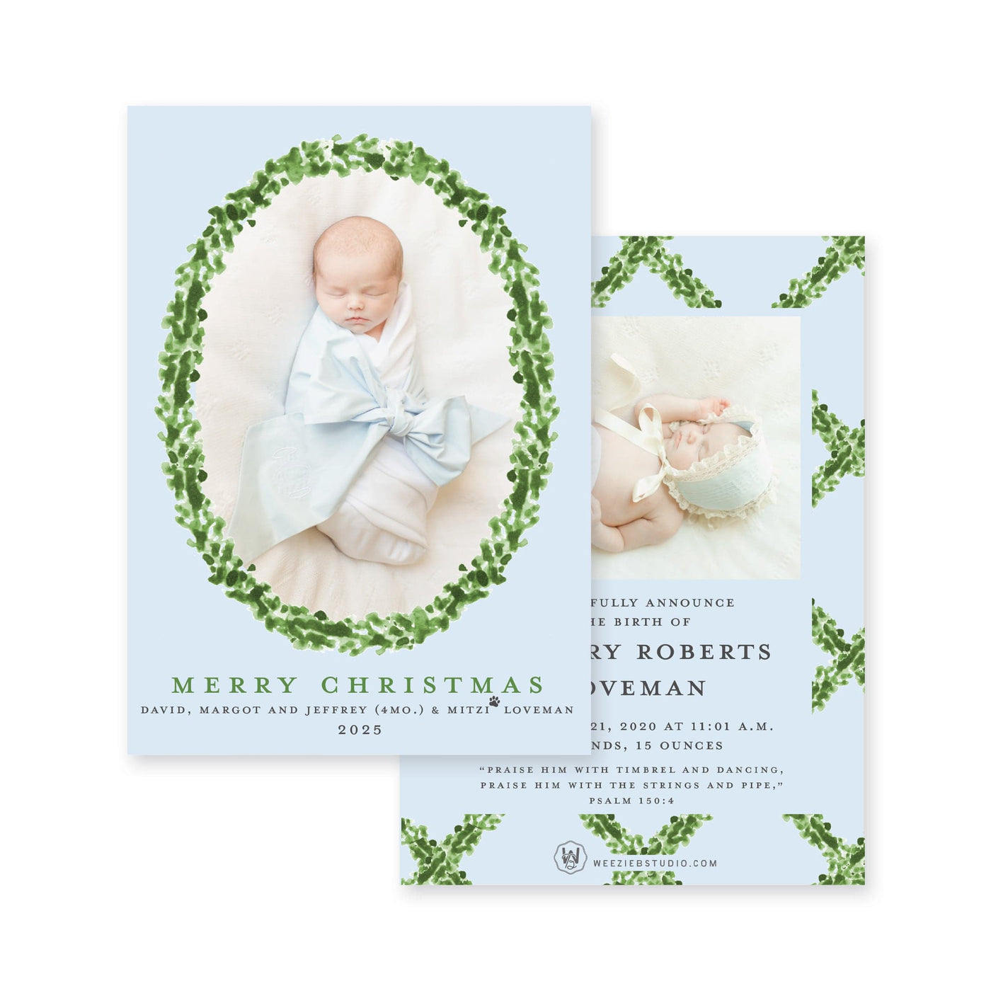 Timeless Announcement Christmas Card